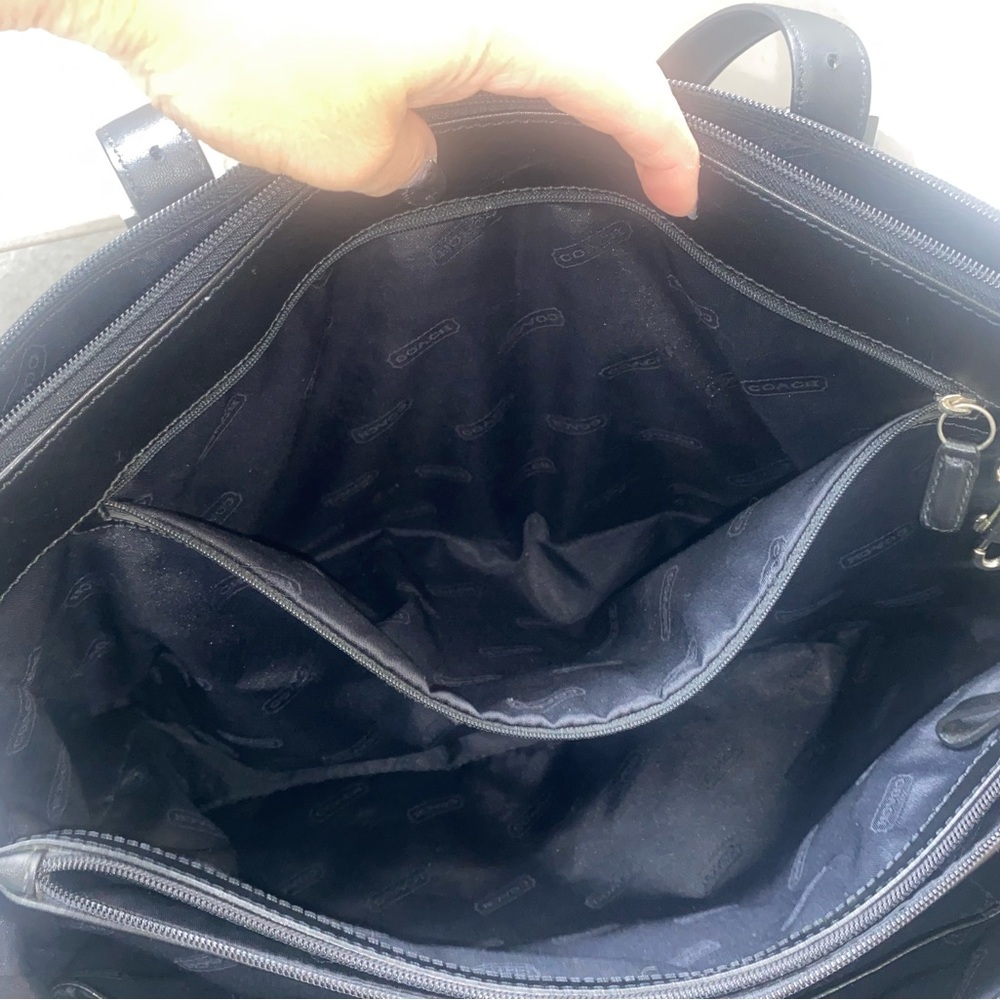 Coach Vintage Mercer Twill and Leather Black Satchel EUC - Picture 9 of 15